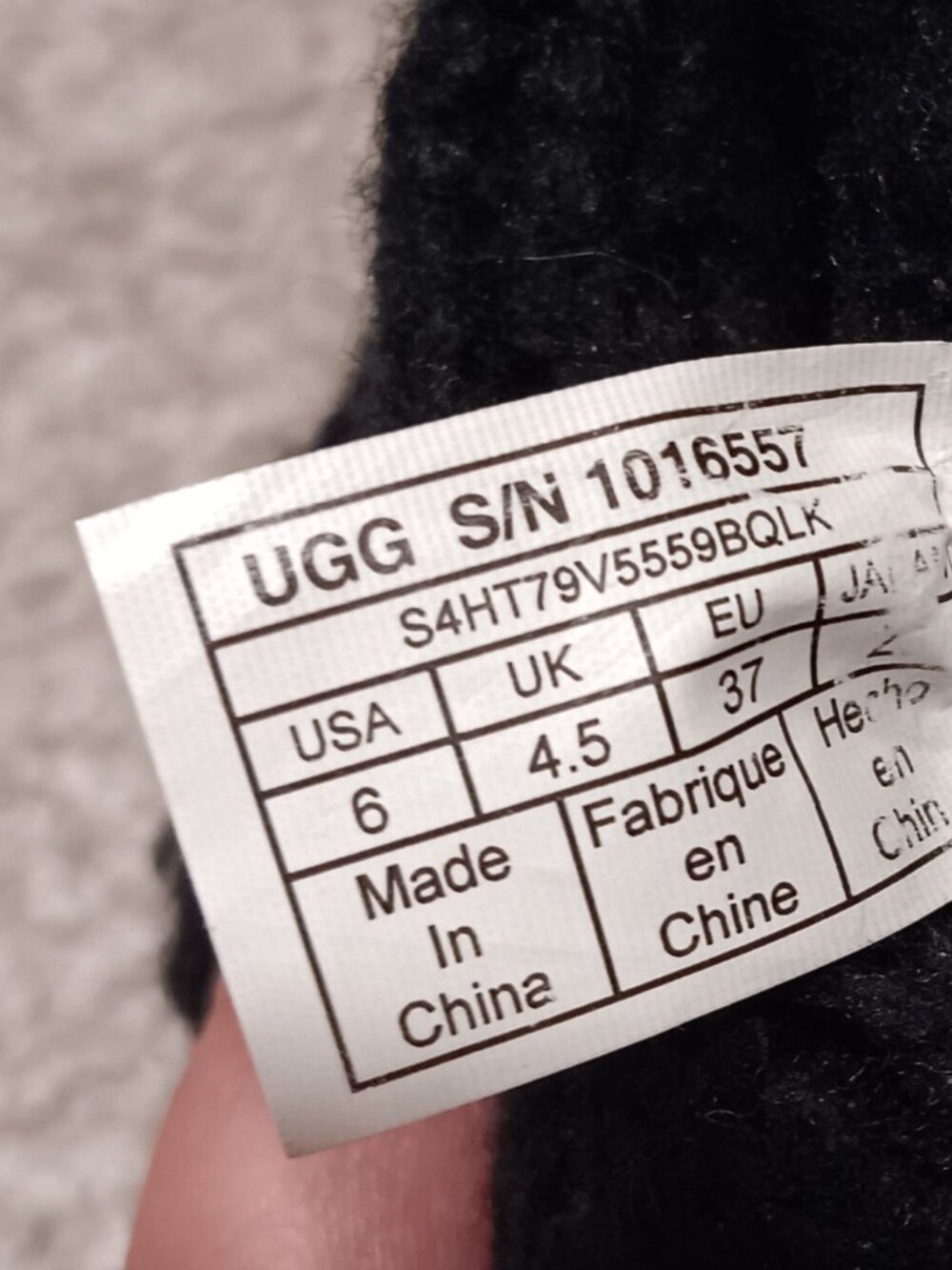 UGG / Black / Woman Size 6 - Picture 7 of 7